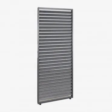 Pack De 2 Painéis Laterais Para Pérgola Bioclimática De Alumínio Com Lâminas Druvia Cinza Grafito & Painel De 92,5 Cm Para Lateral De 4 M - Sklum