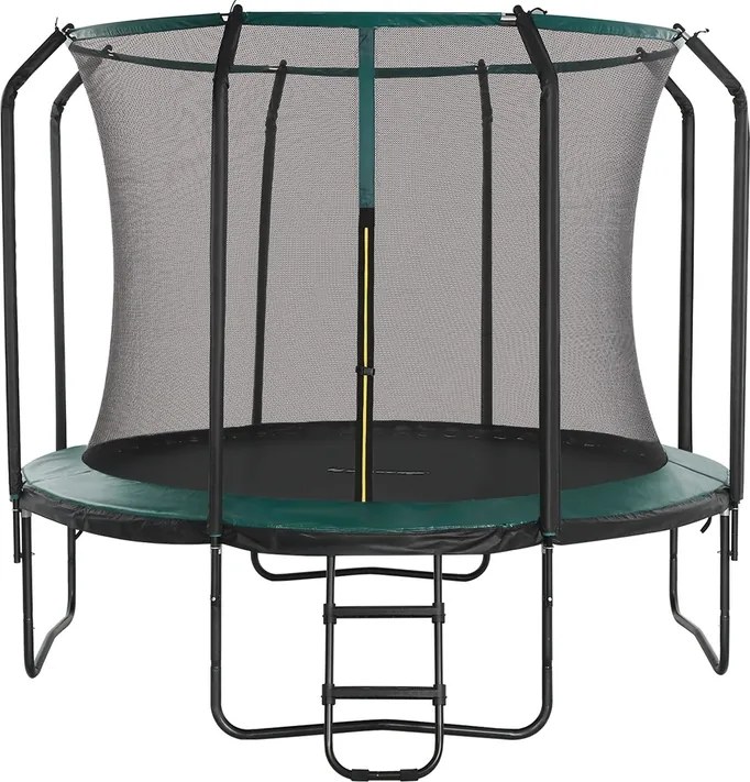 Trampolim de 305 cm de jardim, com rede de segurança Preto-verde escuro