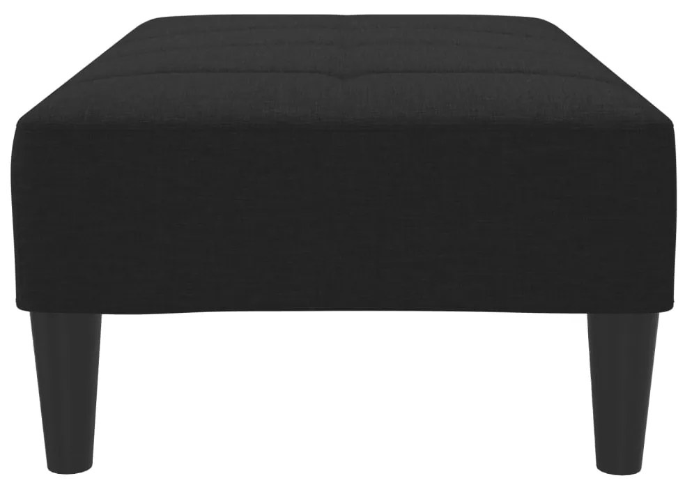 Apoio de pés 77x55x31 cm tecido preto