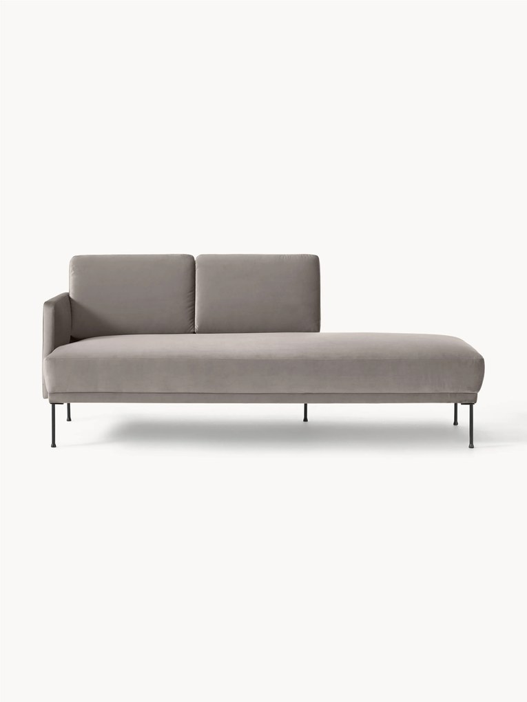 Chaise longue em veludo Fluente