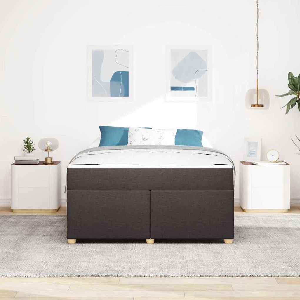 Estrutura da Cama Outros Castanho escuro 160 x 200 cm tecido