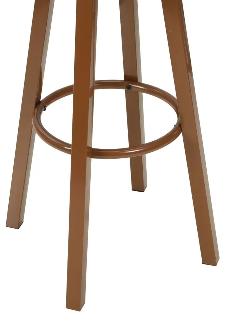 Bancos de bar 2 pcs couro artificial castanho