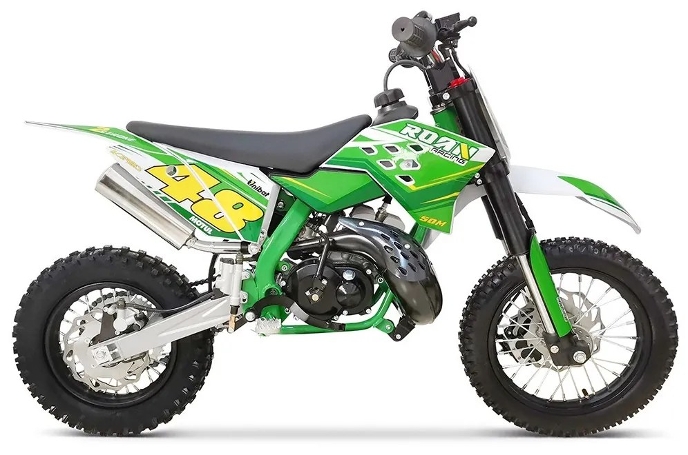 MINI MOTO Crianças MINICROSS gasolina Roan 50M 50cc 9cv 12/10" réplica KTM Verde