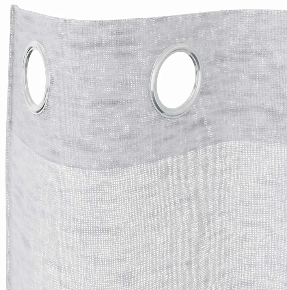 Cortinas 2 pcs Cinzento-claro 140 x 175 cm Poliéster