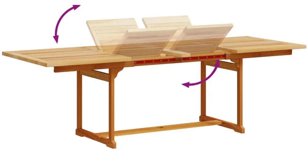 7 pcs conjunto de jantar para jardim acácia maciça e textilene