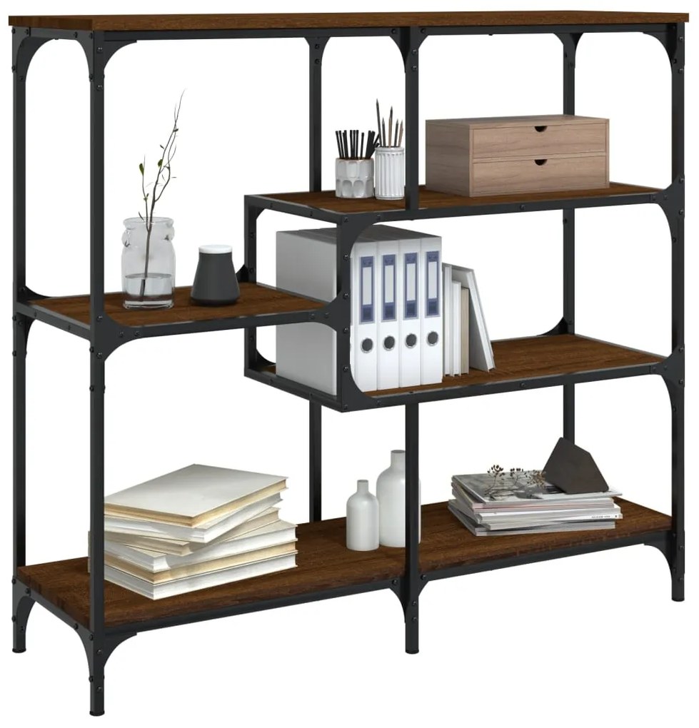 Mesa consola 103x32x95 cm derivados madeira carvalho castanho