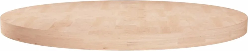 vidaXL Tampo de mesa redondo Ø80x4 cm carvalho maciço não tratado