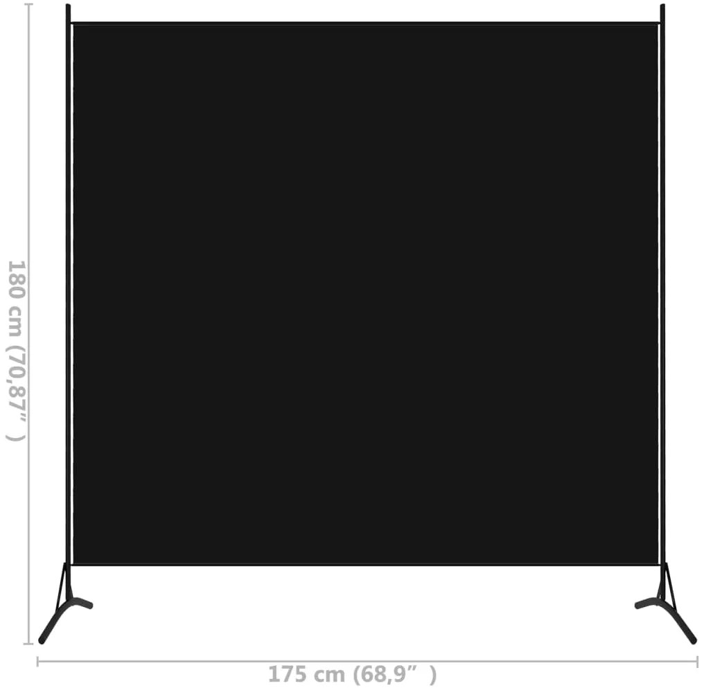 Divisória com 1 painel 175x180 cm preto