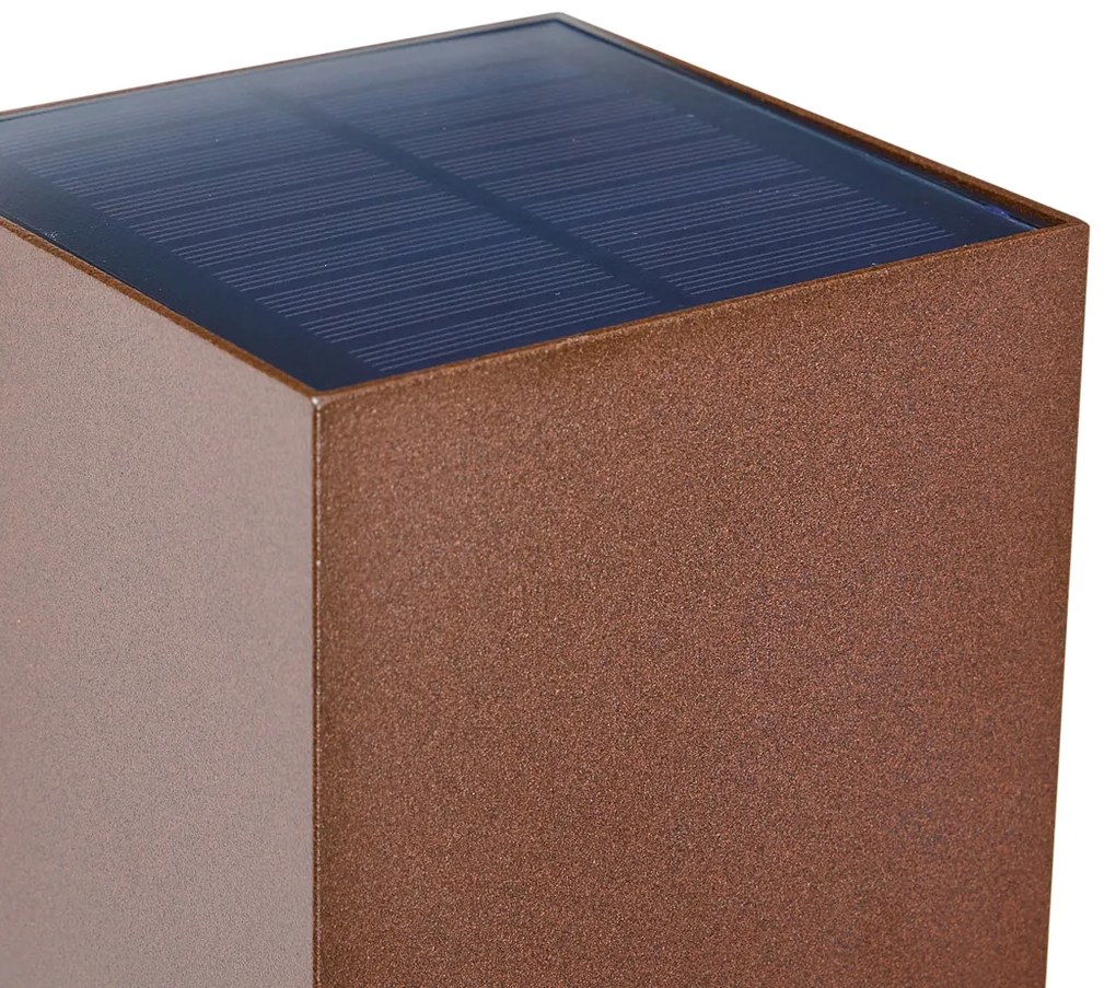 Candeeiro de Parede Exterior Castanho Ferrugem Incl. LED IP65 Solar - Charlene