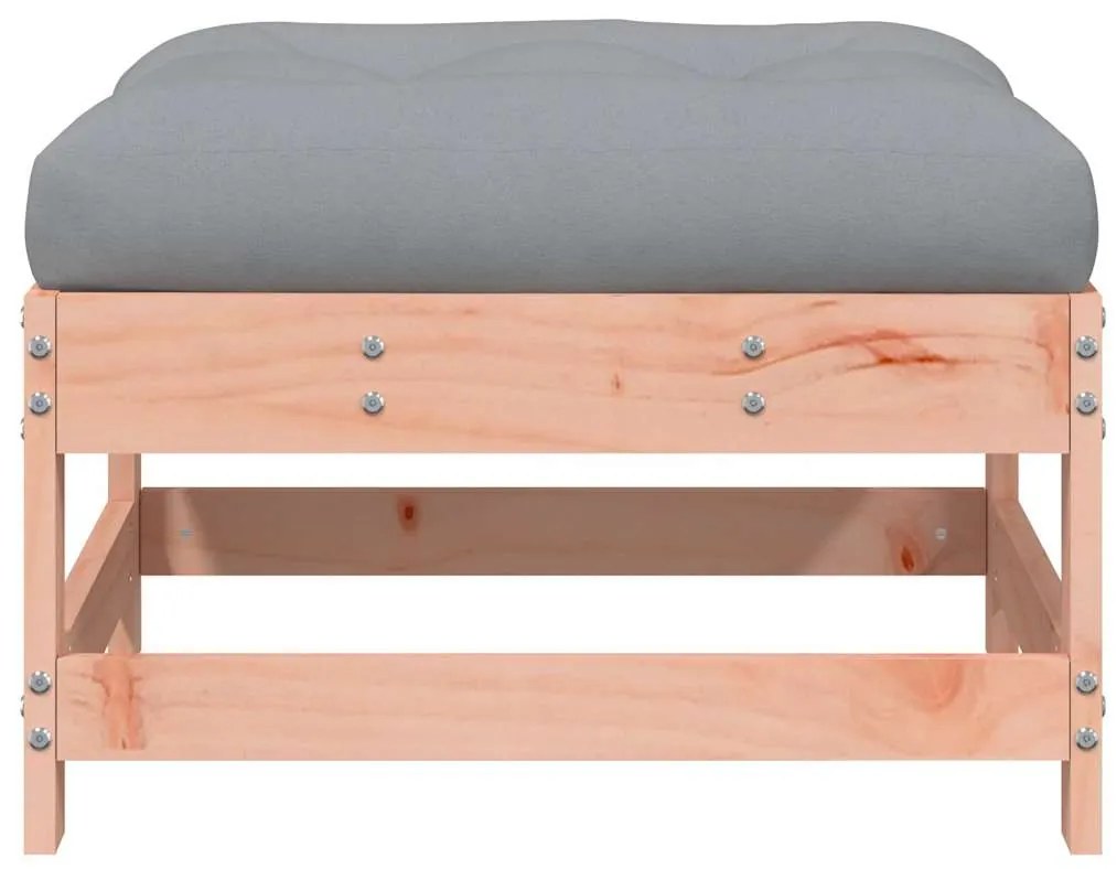 Apoios de pés jardim c/ almofadões 2pcs madeira douglas maciça