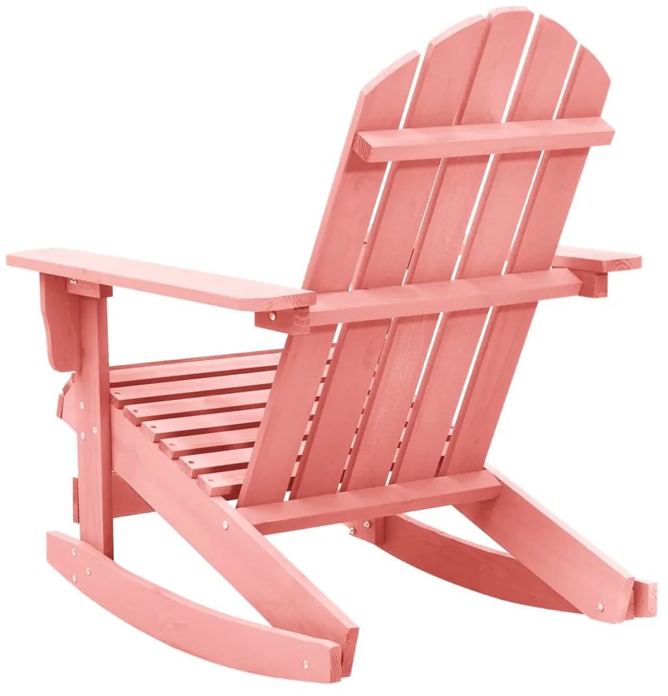 Cadeira Adirondack de baloiçar para jardim abeto maciço rosa