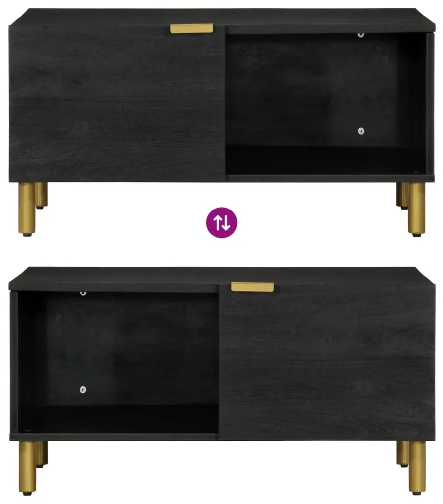 Mesa de centro 80x50x40 cm derivados de madeira preto
