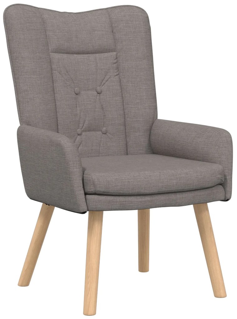 Cadeira Relaxante vidaXL em Tecidos Taupe