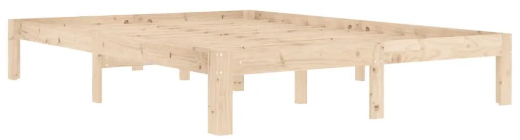 Estrutura de cama 140x200 cm pinho maciço