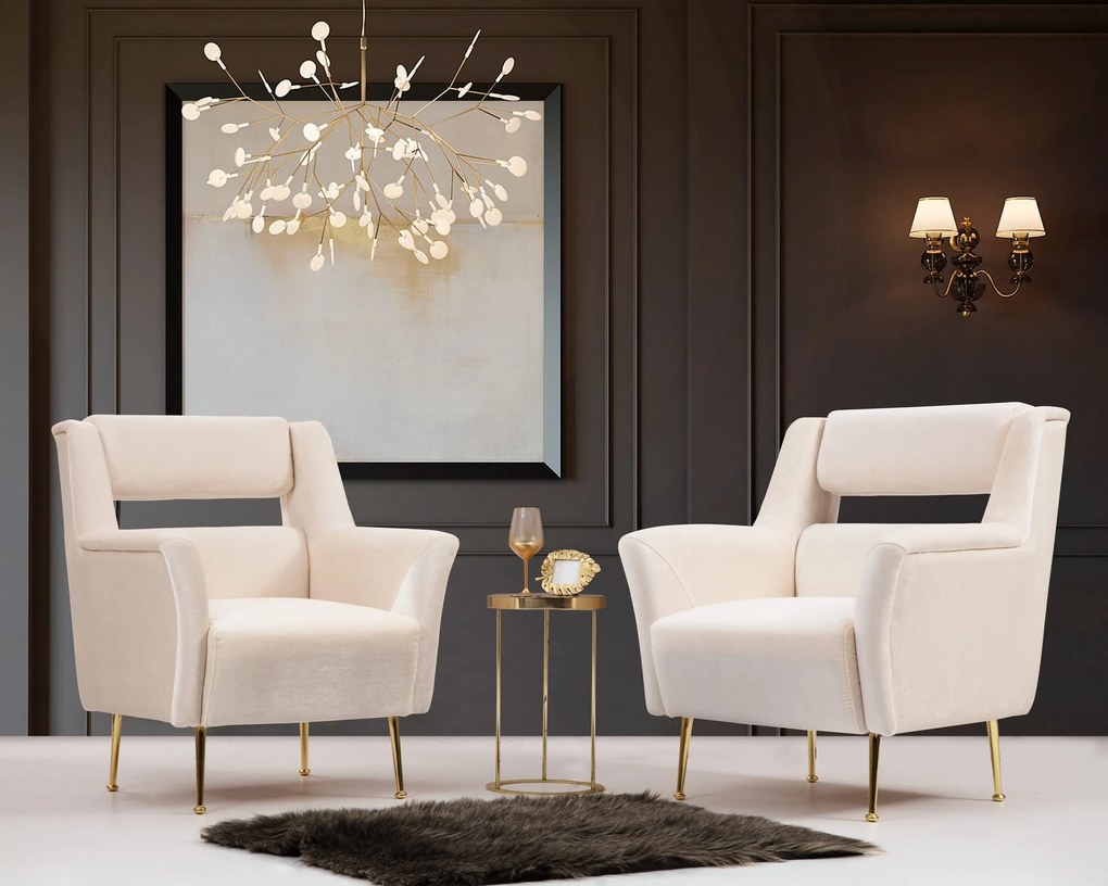 Cadeirão Wing Mira – Creme – 79x93x76 cm