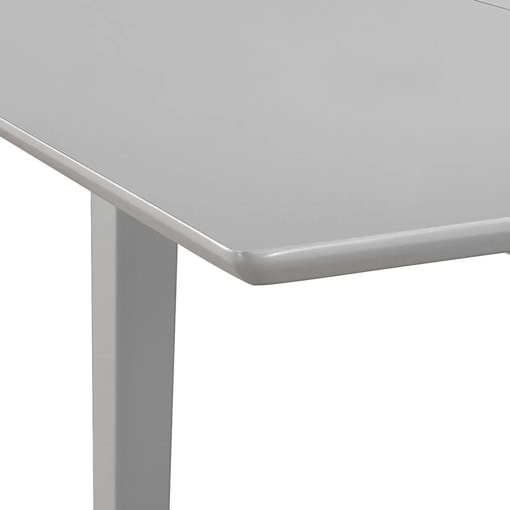 Mesa de jantar extensível (80-120)x80x74 cm MDF cinzento