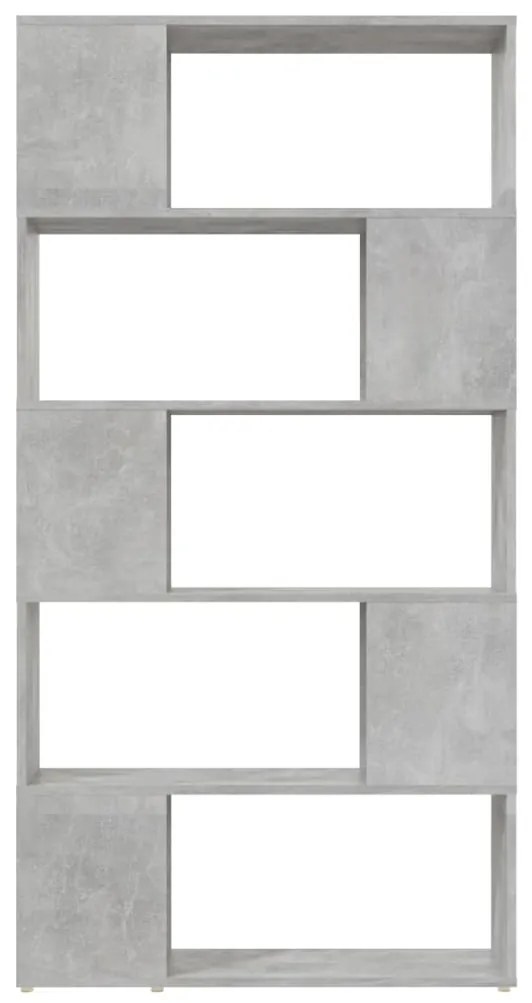 Estante/divisória 80x24x155 cm contraplacado cinzento cimento
