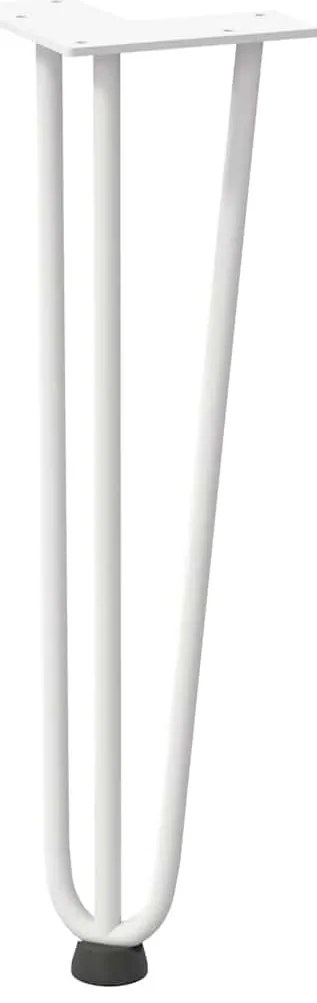 Pernas de grampo para mesa de centro 4 peças, branco, 42 cm, aço maciç