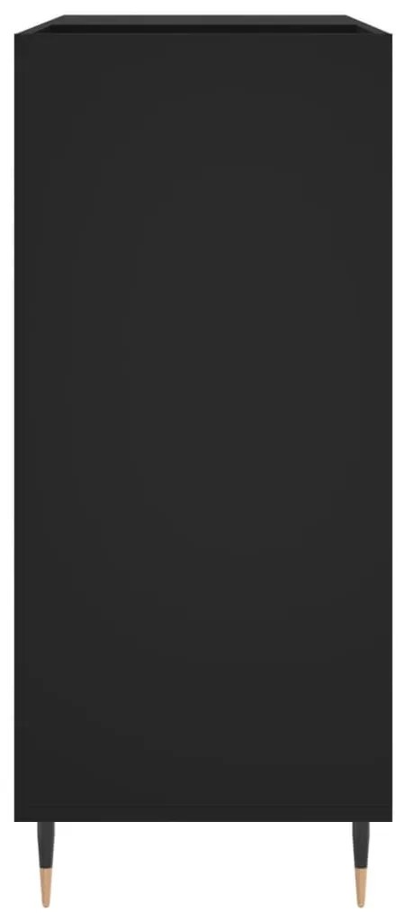 Armário para discos 84,5x38x89 cm derivados de madeira preto