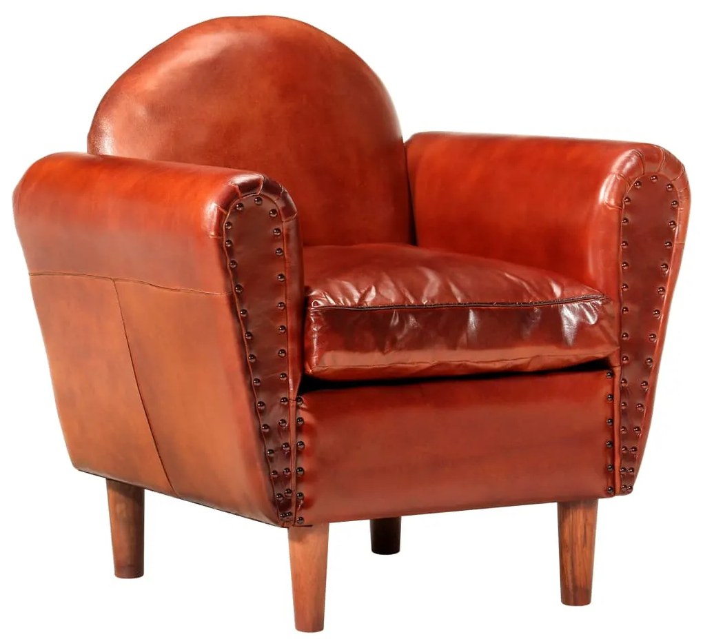 286949 vidaXL Poltrona 77x65x79 cm couro genuíno castanho