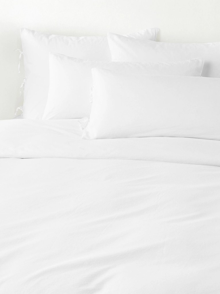 Capa de edredão em percal de algodão lavado Leonie