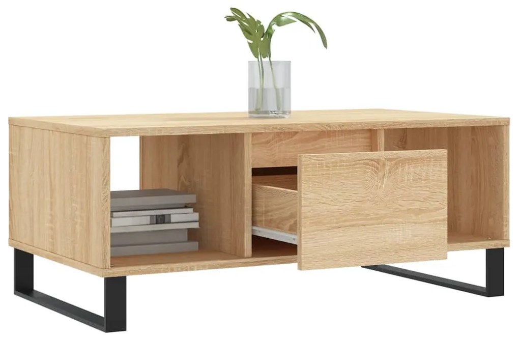 Mesa de centro 90x50x36,5 cm derivados madeira carvalho sonoma