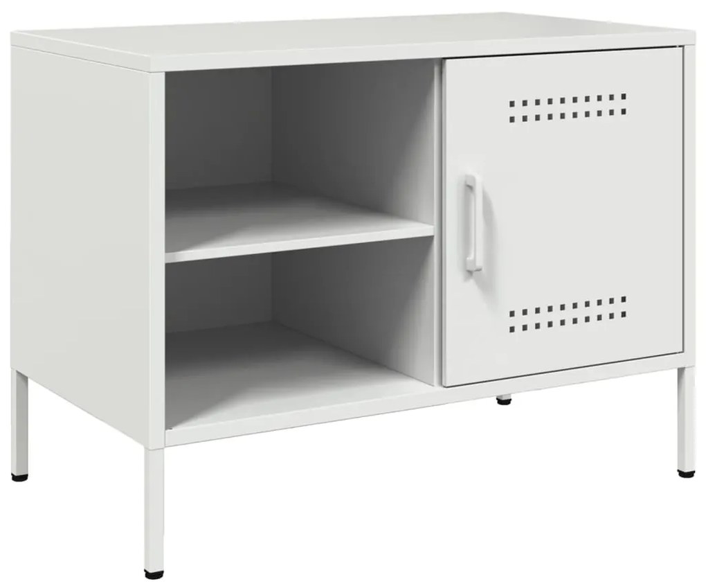 Móveis de TV 2 pcs 68x39x50,5 cm aço branco