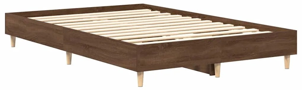 Estrutura de cama sem colchão 140x190 cm carvalho castanho