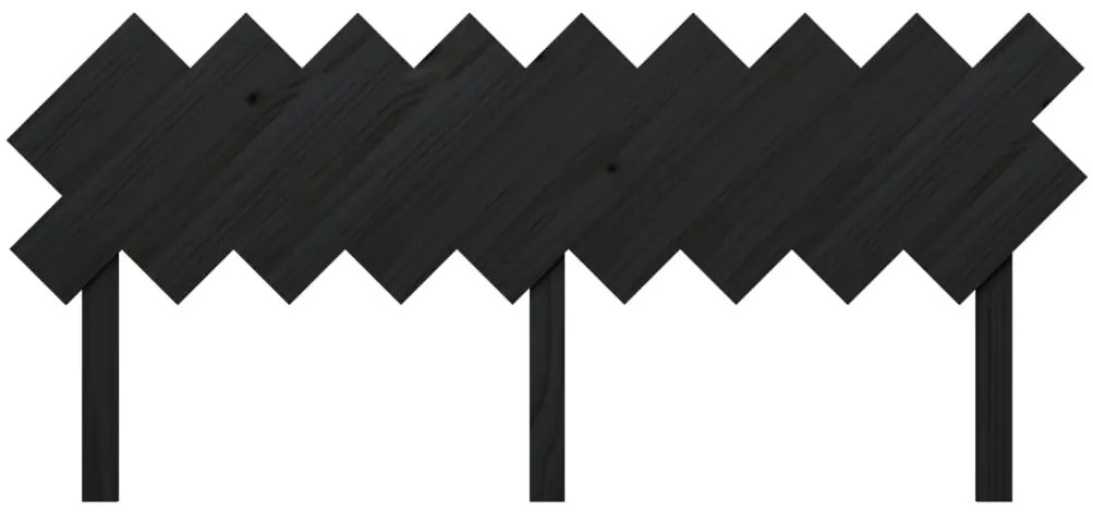 Cabeceira de cama 178x3x80,5 cm pinho maciço preto