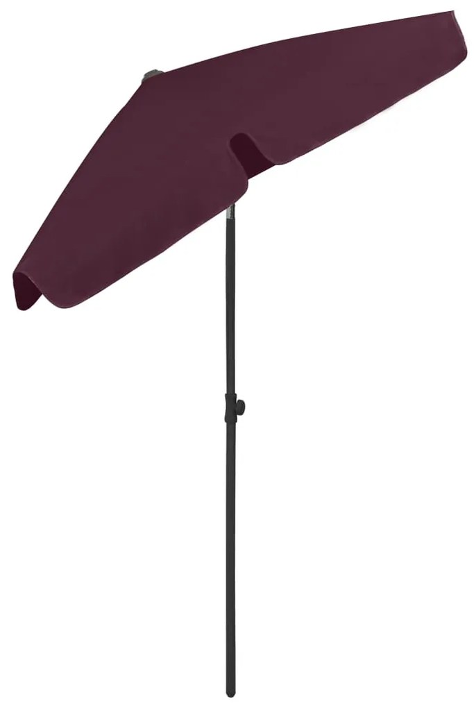 Guarda-sol de praia 180x120 cm bordô
