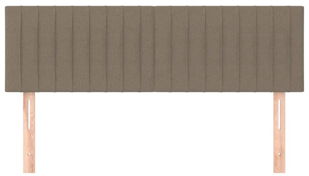 Cabeceira cama 2 pcs tecido 72x5x78/88 cm cinzento-acastanhado