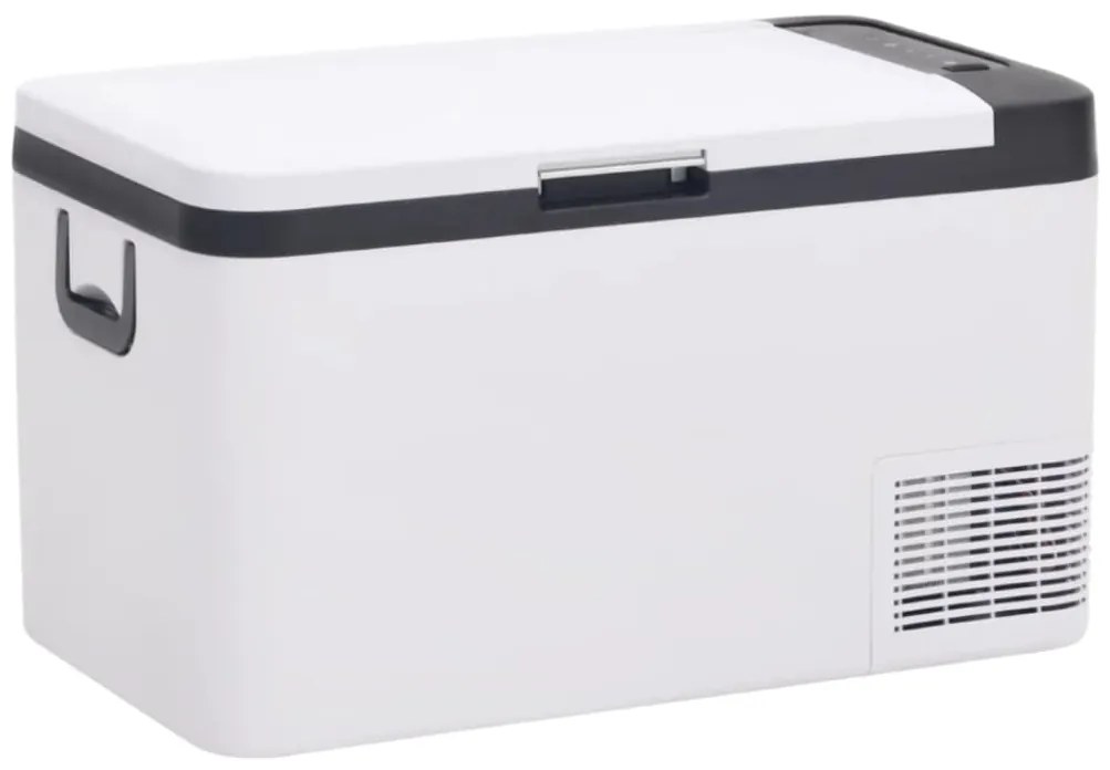 Mala térmica com pega 18 L PP e PE preto e branco