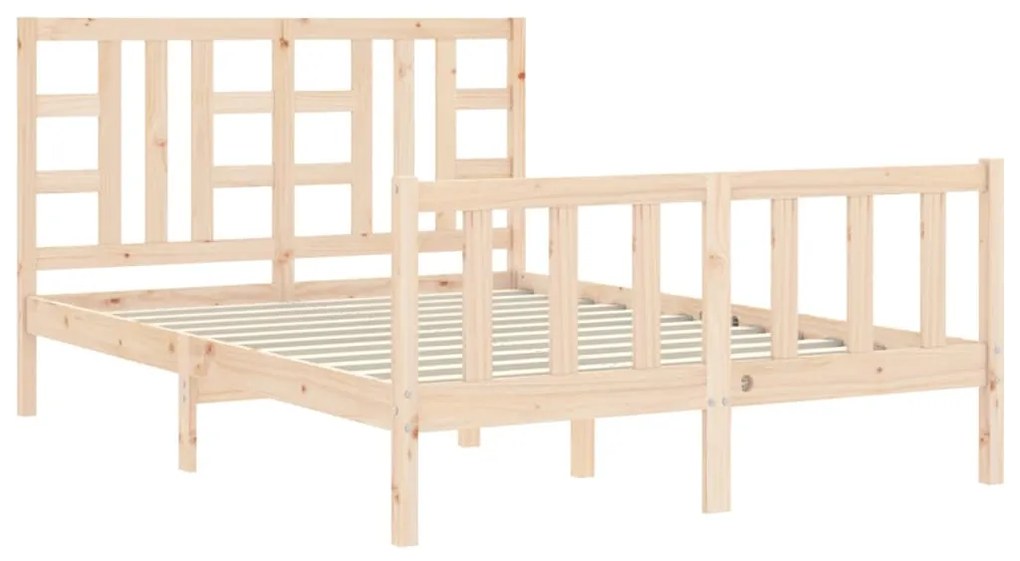 Cama sem colchão 140x200 cm madeira de pinho maciça