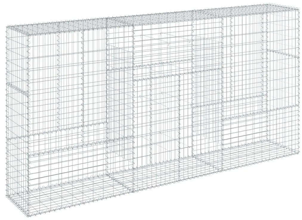 Cesto gabião com cobertura 300x50x150 cm ferro galvanizado