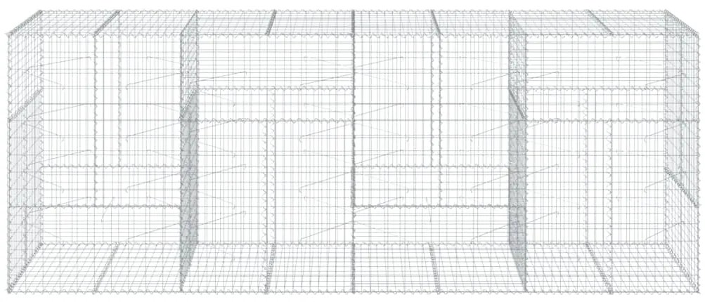 Cesto gabião com cobertura 400x100x150 cm ferro galvanizado