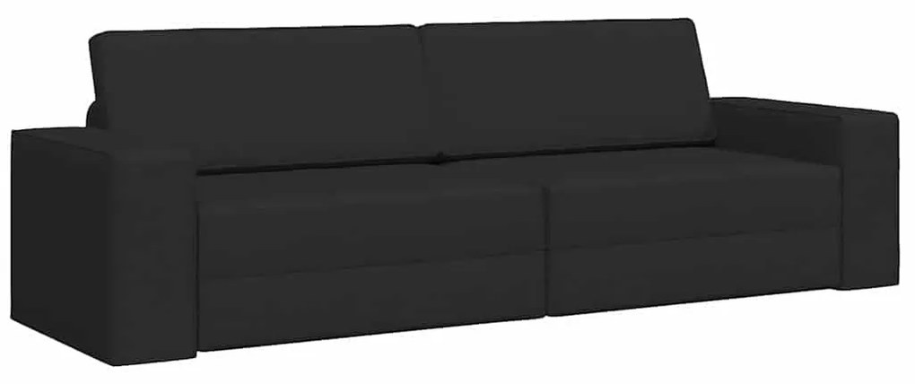 Sofá Cama 2 em 1 Preto 245x150x60.5 cm Tecido