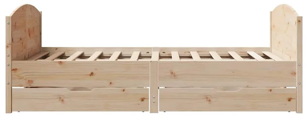 Cama sem colchão 140x190 cm madeira de pinho maciça
