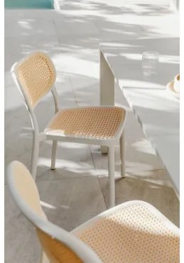 Pacote De 2 Cadeiras De Jardim Empilháveis Omara Gardénia Branco - Sklum