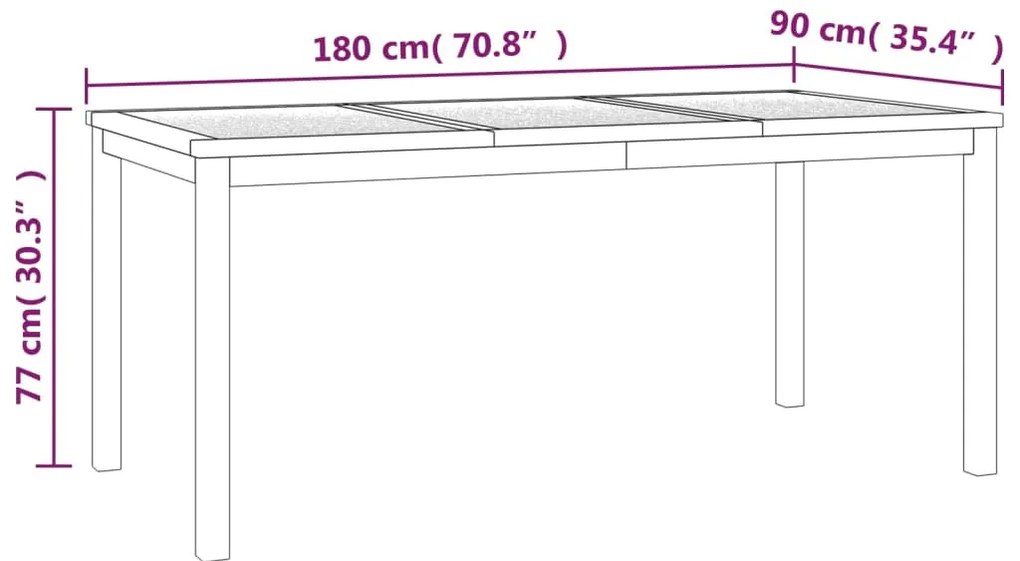 3 pcs conjunto de jantar para jardim madeira de teca maciça