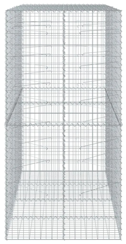 Cesto gabião com cobertura 200x100x200 cm ferro galvanizado