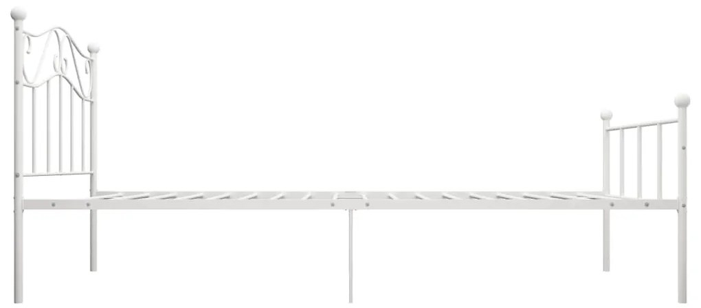 Estrutura de Cama Clariti em Metal Branco - 90x200 cm - Design Retro