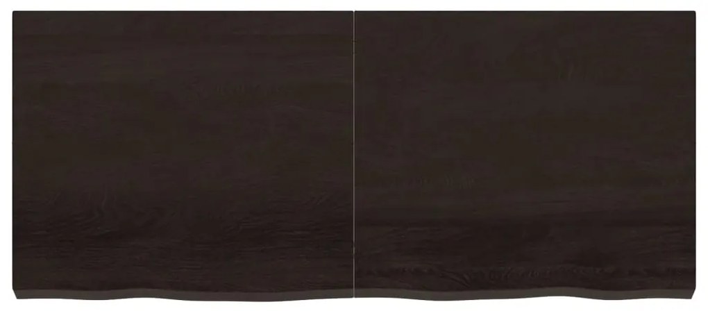 Tampo de mesa 140x60x(2-6) cm carvalho tratado castanho-escuro