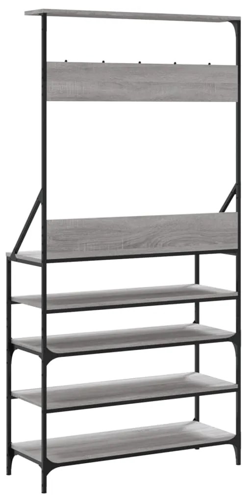 Conjunto de Entrada - Bengaleiro com arrumação calçado 90x34x184 cm ci