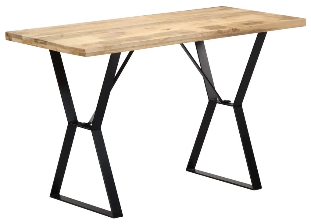 Mesa de jantar 120x60x76 cm madeira de mangueira maciça