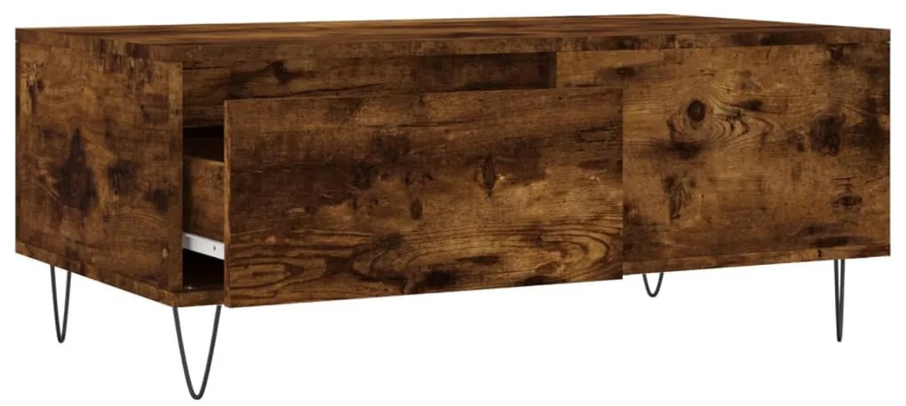 Mesa de centro 90x50x36,5 cm derivados madeira carvalho fumado