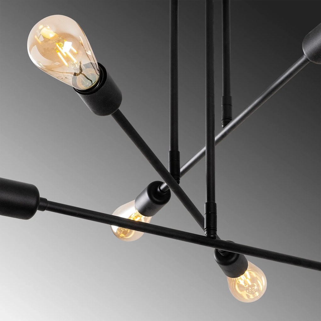 Chandelier Flower – Preto – 75 x 75 cm