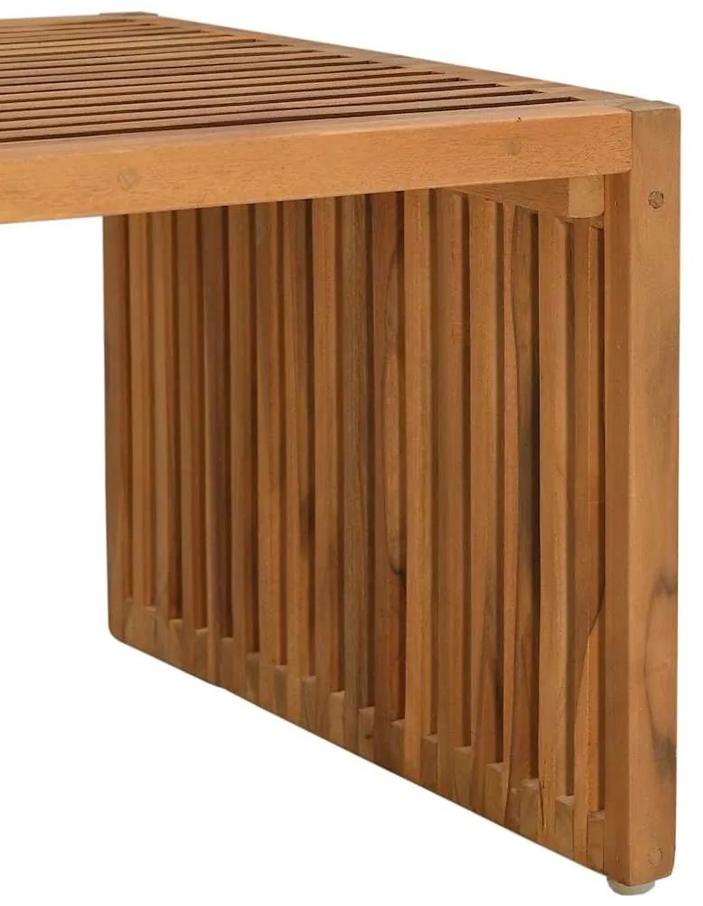 Mesa Lateral de Jardim 90x49.7x36 cm Madeira Sólida Teca
