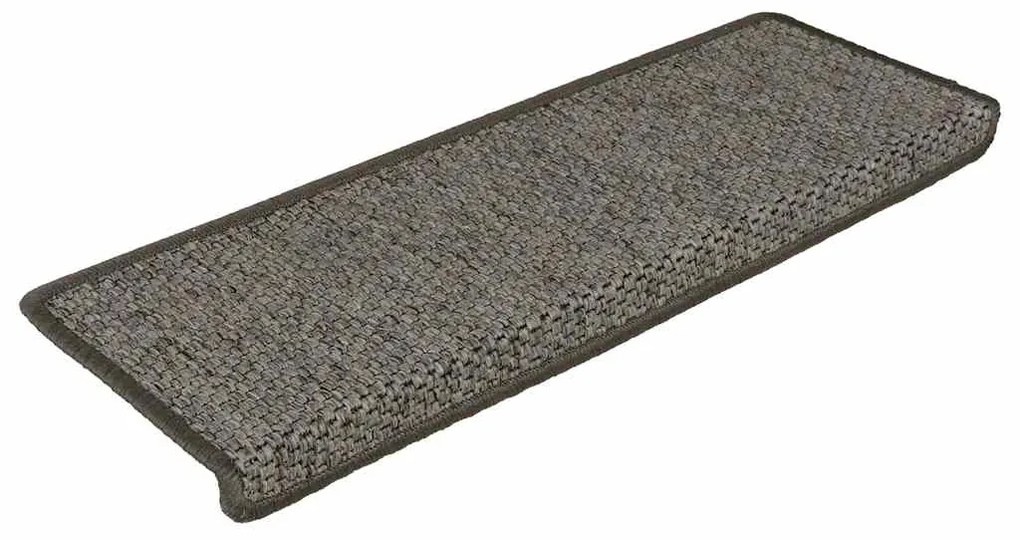 Tapetes escada adesivos aspeto sisal 15pcs 65x21x4 cinza e bege