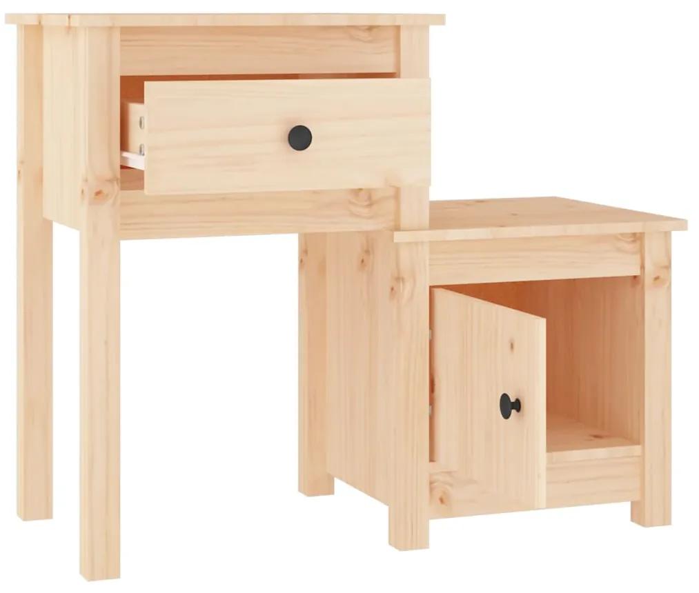 Mesas de cabeceira 2 pcs 79,5x38x65,5 cm madeira pinho maciça