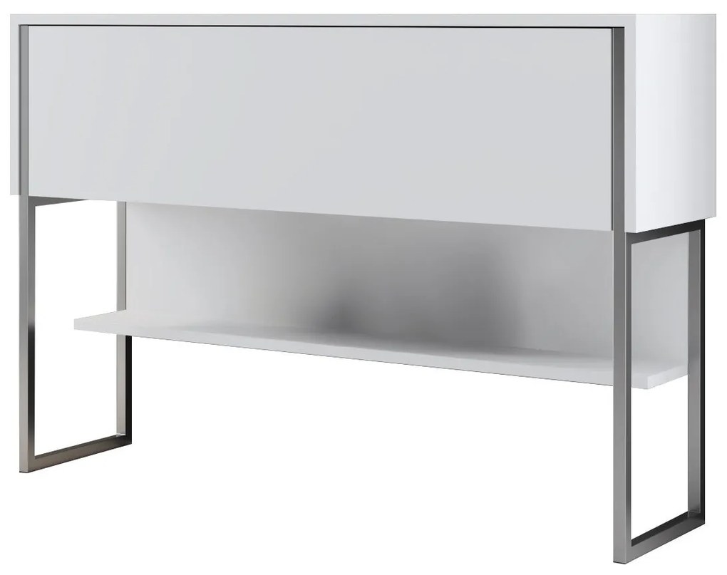 Cômoda Luxe – Prata e Branco – 120 x 80 x 30 cm